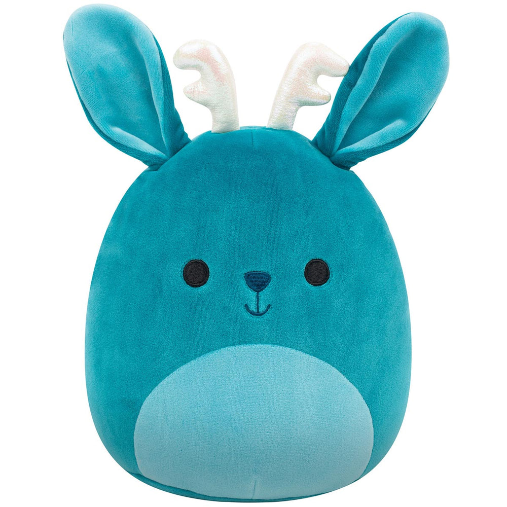 8-Inch Aspen the Sea Green Jackalope with Iridescent Horns