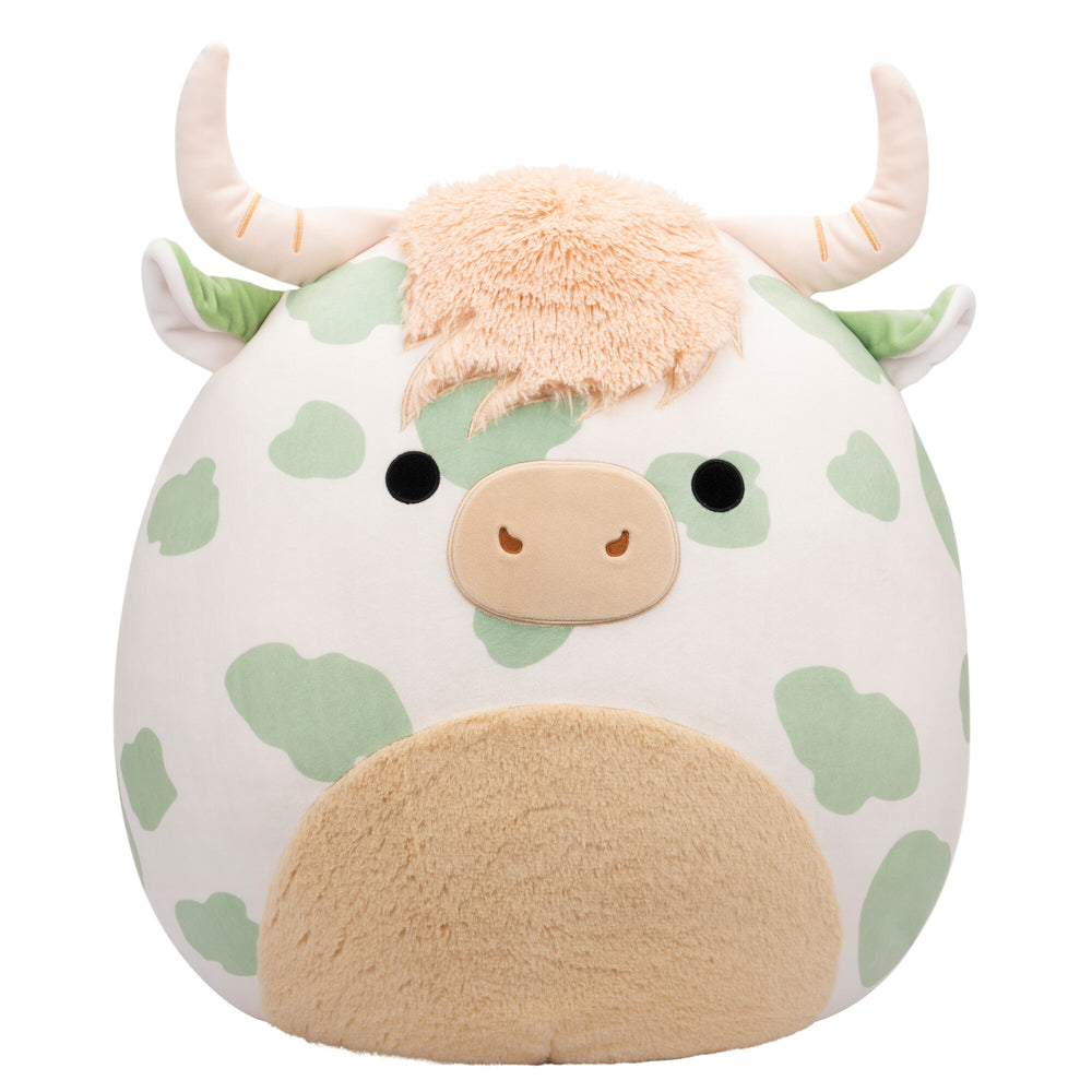 20-Inch Celestino the Sage Green Spotted Highland Cow