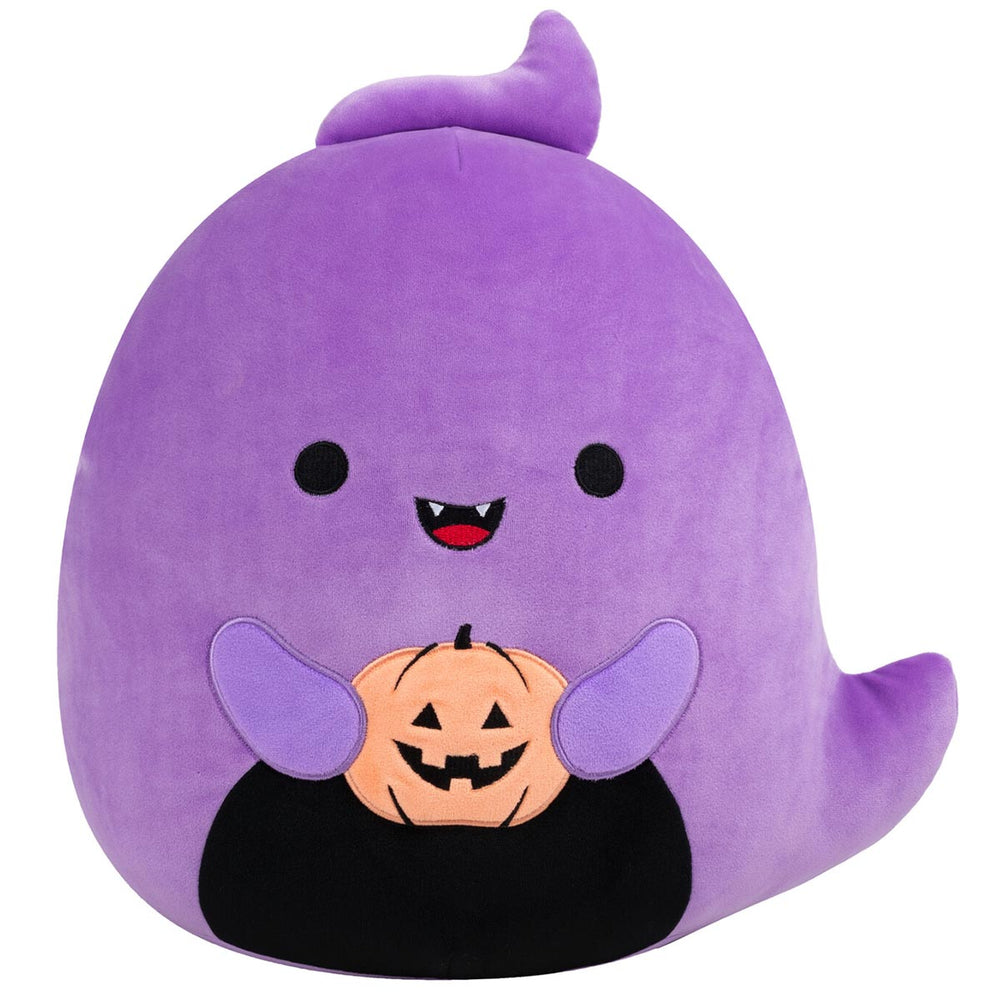 12-Inch Jordon the Purple Ghost Holding Jack O'Lantern